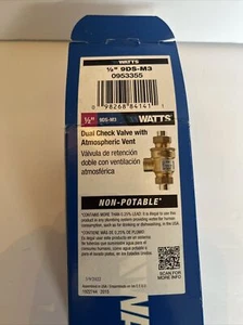 Watts dual check valve with atmospheric vent 1/2 inch 9DS-M3 - Bild 1 von 10