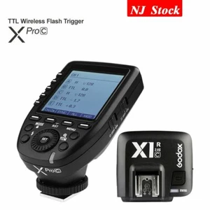 Godox XPro-C TTL Studio Strobo Head Trasmettitore X1R-C Ricevitore per fotocamera Canon - Foto 1 di 11