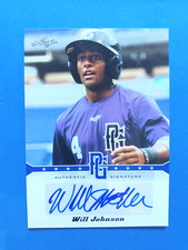 2013 LEAF BASEBALL WILL JOHNSON #A-WJ1 PERFECT GAME PURPLE #11/25 AUTOGRAPH