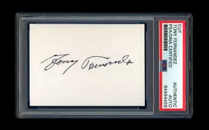 TONY FERNANDEZ SIGNED MINT CUT PSA/DNA AUTOGRAPHED VINTAGE SIGNATURE FROM 1983 - Picture 1 of 2