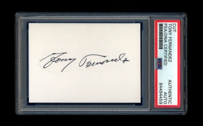 TONY FERNANDEZ SIGNED MINT CUT PSA/DNA AUTOGRAPHED VINTAGE SIGNATURE FROM 1983 - Image 1 of 2