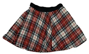 Gap Kids Girls Sz 4/5 Skirt Red Classic Plaid Pleated Elastic Waist Holiday - Picture 1 of 7