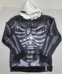 NWOT Fortnite Skull Cosplay Hoodie Full Face Hooded Zip Up Youth XL 18/20 - Picture 1 of 4