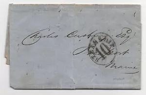 US Briefmarkenloser Brief Havanna Dampfschiff 10 Schiffe Faltbrief 30. Mai 1856 - Bild 1 von 2