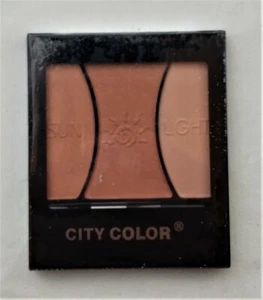 City Color Sunlight Trio Blush Highlighter & Bronzer Medium Coral Quick Shipping - Picture 1 of 3