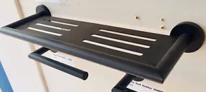 MATT BLACK Bathroom Solid Metal Shelf - Picture 1 of 1