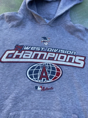 Lee Sport MLB Anaheim Angels 2004 Champions Men's Pull Over Hoodie_PIC SHOW SIZE Cover