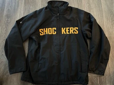 Wichita State University WSU Shockers Majestic Black Jacket Coat Size Medium - Image 1 of 4
