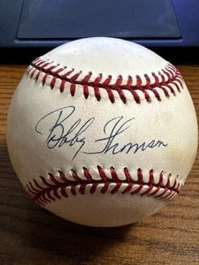 BOBBY THOMSON 7 SIGNED AUTOGRAPHED ONL BASEBALL! Giants, Braves, Cubs! - Picture 1 of 2