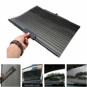 Car Window Sun Vent Curtain Visor Windshield Sunshade UV Protection Retractable - Picture 1 of 9