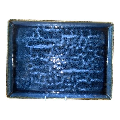 Kutahya Blue Reactive Glaze Serving Tray Made In Turkey 35 X 26cms - Image 1 of 4