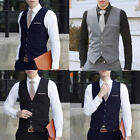 Men Formal Business Slim Wedding Tuxedo Waistcoat Jacket Coat Tops Suit Vest