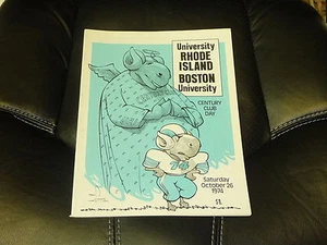 1974 BOSTON AT RHODE ISLAND COLLEGE FOOTBALL PROGRAM EX-MINT - Picture 1 of 1