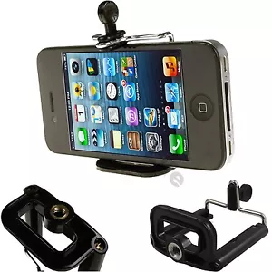 Mobile Phone Tripod Holder Clip Silver Fits For Honor X9 X8 X7 X6 X4 80 SE Pro - Picture 1 of 5