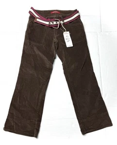 Vintage Unionbay Women’s Juniors 0 Corduroy Capri Pants Brown Stretch Y2K 90s - Picture 1 of 8