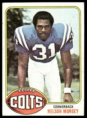 Nelson Munsey Rookie RC 1976 Topps #153 Baltimore Colts VG - Image 1 of 2
