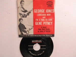 💥 ' GEORGE JONES / GENE PITNEY ' HIT 45 + PICTURE  [LOUISIANA MAN]  1965 ! 💥 - Picture 1 of 6