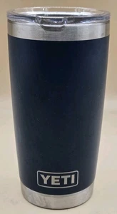 Yeti Rambler 20oz Navy Stainless Steel Tumbler with Lid Logo Durable Cup - Bild 1 von 5