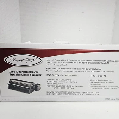New Pleasant Hearth Circulating Blower for Zero Clearance Fireplace ZCB100 Open  - Image 1 of 4