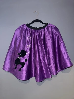 Niña Calcetín Hop Sweetie Púrpura Caniche Falda - Años 50 Disfraz Falda con Caniche Negro Foto 1 de 4