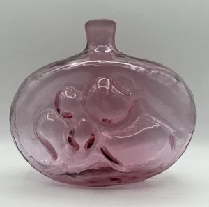 Blenko Rose Glass Mother & Child Decanter Wayne Husted Design 6310 NO STOPPER - Picture 1 of 9