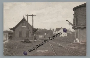 Erie Railroad Train Station WIMMERS PA Lackawanna County Pennsylvania Postcard - Picture 1 of 2