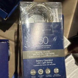 Celebrations 50 LED Warm White Micro Silver Wire - Picture 1 of 2