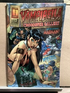 VAMPIRELLA CROSSOVER GALLERY #1 CHROMIUM VARIANT WRAP COVER 1997 HARRIS COMICS - Picture 1 of 2