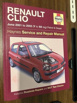 Renault Clio 2001-2005 Service and Repair Manual Haynes Petrol and Diesel - Image 1 of 3