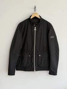 Chaqueta de algodón encerado Barbour International “Lutron Harrington” negra mediana - Imagen 1 de 17