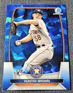 2023 Bowman Chrome Sapphire Rookie Hunter Brown Refractor RC #69 Astros - Bild 1 von 2
