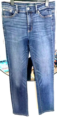 Lauren Ralph Lauren Cotton Womens Jeans Size 8 Stretch Mid Blue Wash .preppy 90s - Image 1 of 4