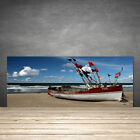 Kitchen Splashback 125x50 Tempered Glass Sea Beach Boat Landscape