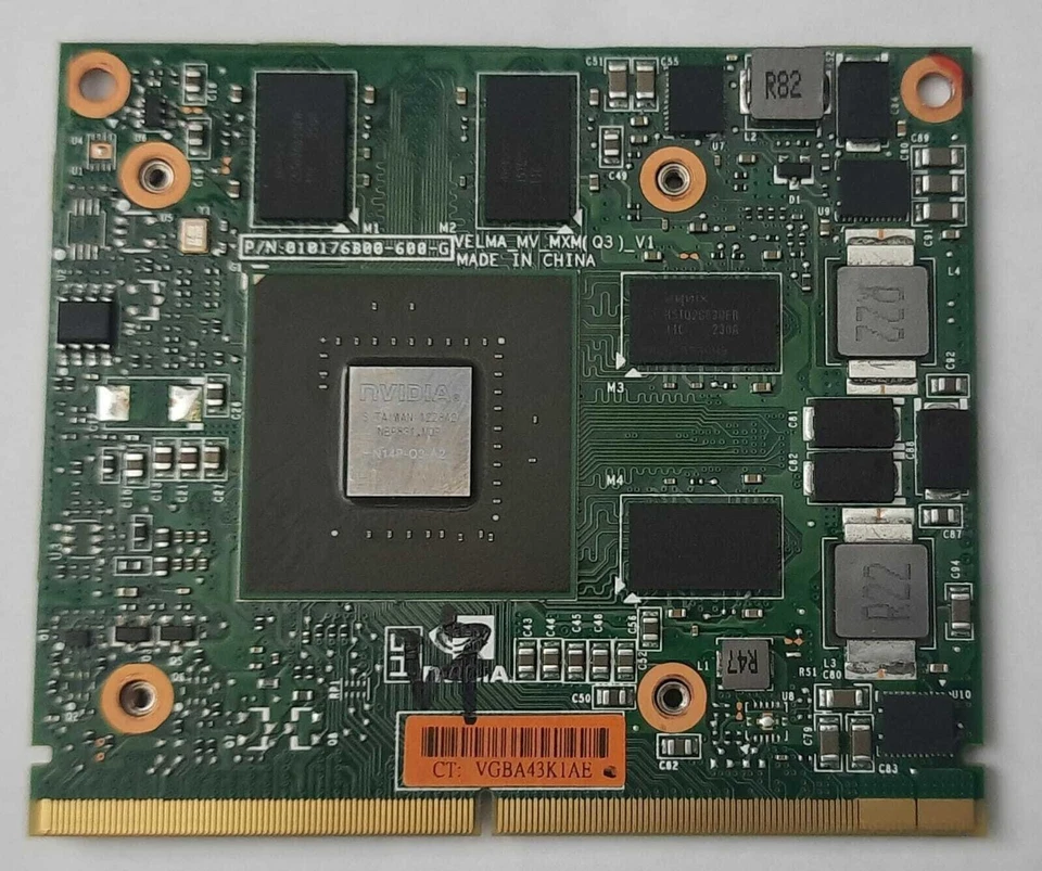 Video Card for HP Elitebook 8570w 2GB - N14P-Q3-A2 NVIDIA Quadro K2000M - Image 1 of 1