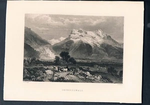 GRABADO GRINDELWALD C1832 JS COOPER - HALLAZGO E - BYRON - Imagen 1 de 1