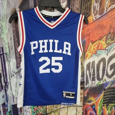 Camiseta deportiva juvenil Ben Simmons Fanatics Philadelphia 76ers para niños (talla pequeña) juvenil C3 Foto 1 de 4