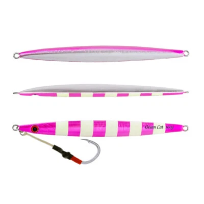 Señuelo de pesca de agua salada paso lento Jigging plano otoño plantilla señuelo con gancho circular Foto 1 de 4