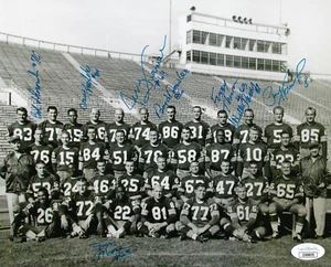 1961 Packers team signed 8x10 photo 8 AUTOS Hornung Davis Kramer JSA COA Champs - Picture 1 of 2