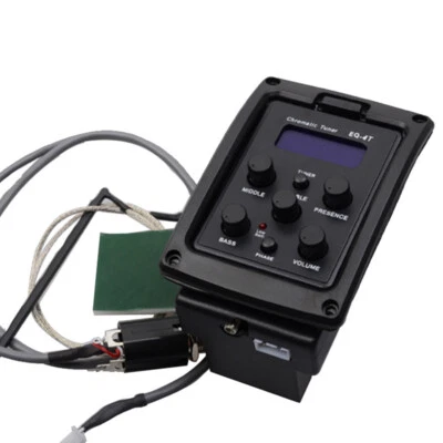  4 Band EQ-4T Acoustic Guitar EQ equalizer with LCD Display + piezo   - Image 1 of 4