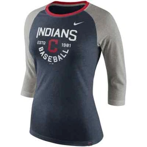 Cleveland Indians Shirt Guardians Baseball MLB Nike Dri-Fit Women's Small - Picture 1 of 3