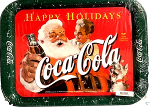 1999 Limited Edition Christmas Vintage Coca-Cola Medal Tin Serving Tray - Picture 1 of 8