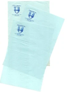 Vintage Letterhead unused 3 pages Cruise Line CGT FRENCH LINE Ship FRANCE lt blu - Picture 1 of 1