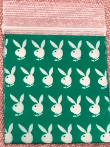 100 SMALL BAGGIES 1515 1.5" X 1.5" MINI Resealabe POLY DESIGNER BAGS BUNNY - Picture 1 of 12