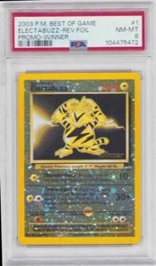 ELECTABUZZ WINNER PROMO #1 REVERSE HOLO SWIRL! PSA #104475472 NM-MT 8 2003 - Bild 1 von 2