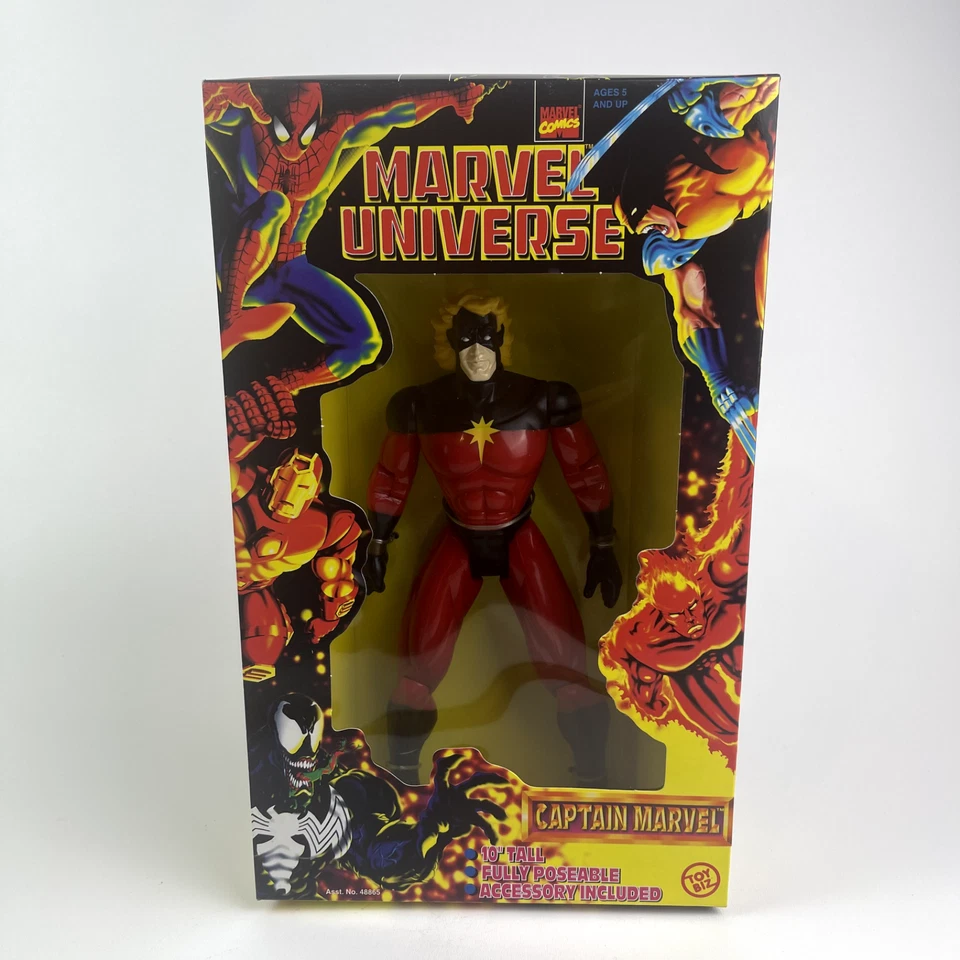 Captain Marvel Marvel Universe 10 Inch Action Figure Toy Biz 1997 MISB