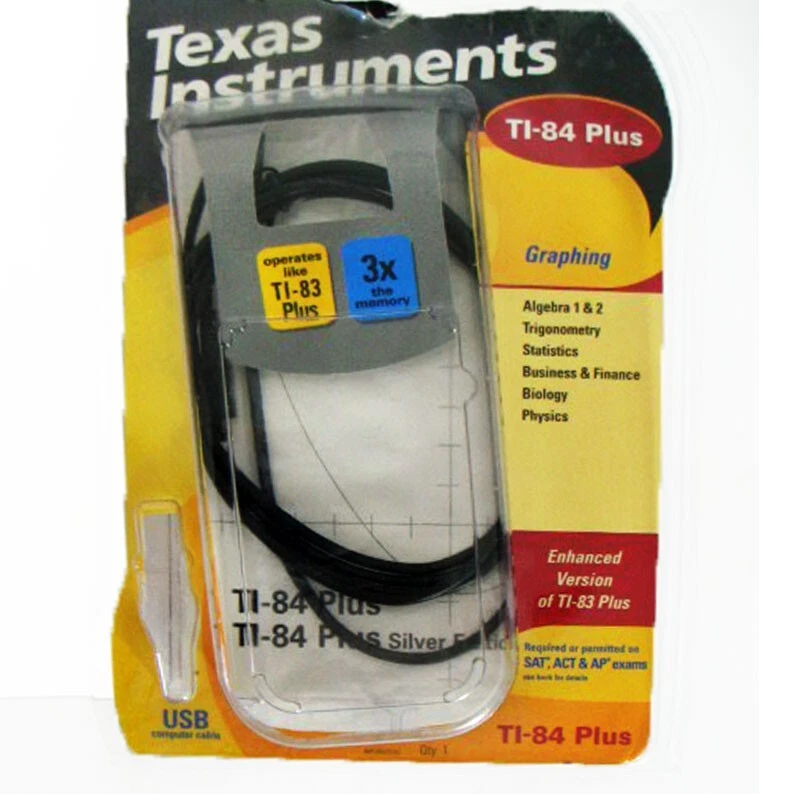 Texas Instruments TI-84 Plus Manual USB Computer & Unit to Unit Cables CD Manual - Image 1 of 3