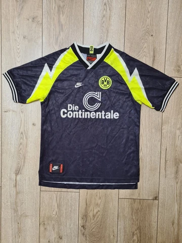 BORUSSIA DORTMUND 1995 1996 BVB AWAY FOOTBALL SHIRT SOCCER JERSEY BOYS XL NIKE Cover