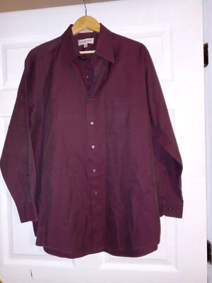 Camisa Pronto Uomo Para Hombre 16 1/2 32/33 Abotonada Manga Larga Ciruela Foto 1 de 4