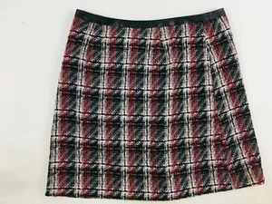 Halogen A-Line Skirt Womens Size 10 Casual Crossover Style Plaid Back Zip Tie - Picture 1 of 8