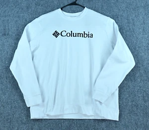 Columbia Sweatshirt Men's 2XL Crew Pullover White Logo - Picture 1 of 6